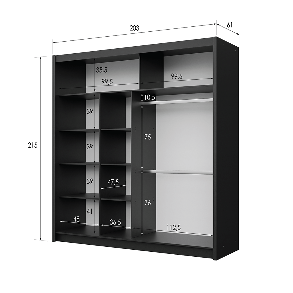 Wardrobe VISTA 203 Black