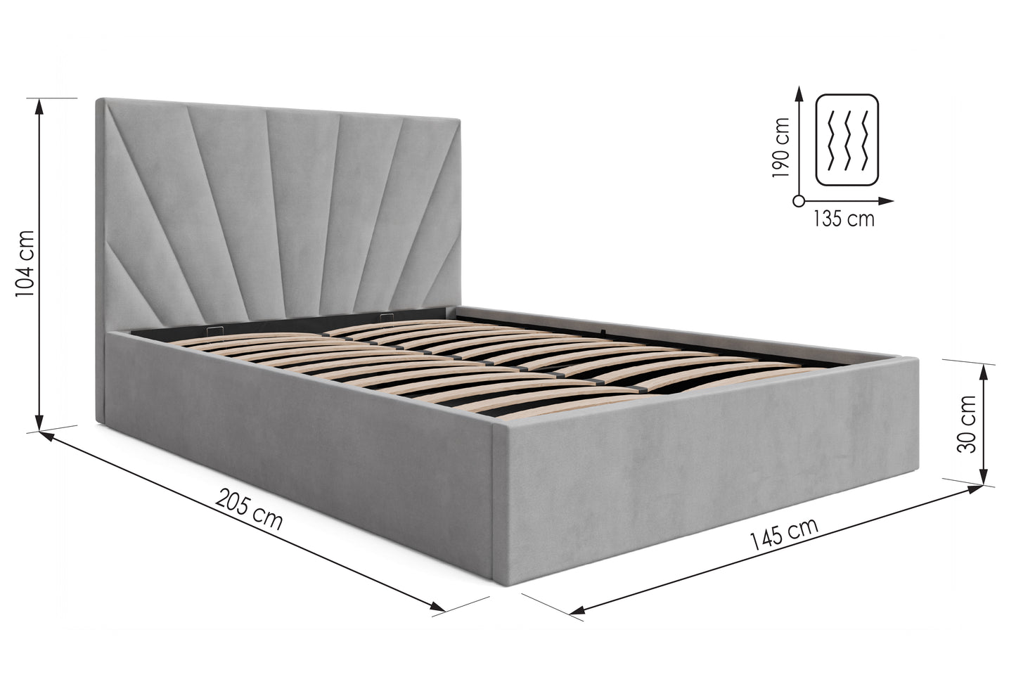 Bed Dylan DF-204UOB_DB - Cream/Beige