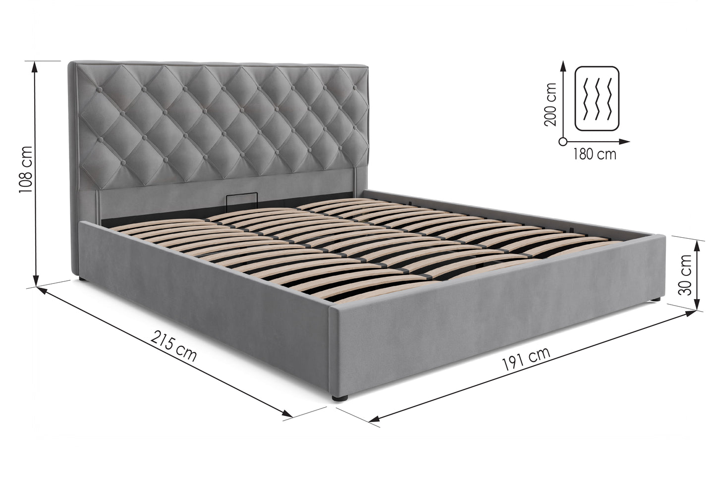 Bed Ethan DF-202UOB_SK - Cream-Beige