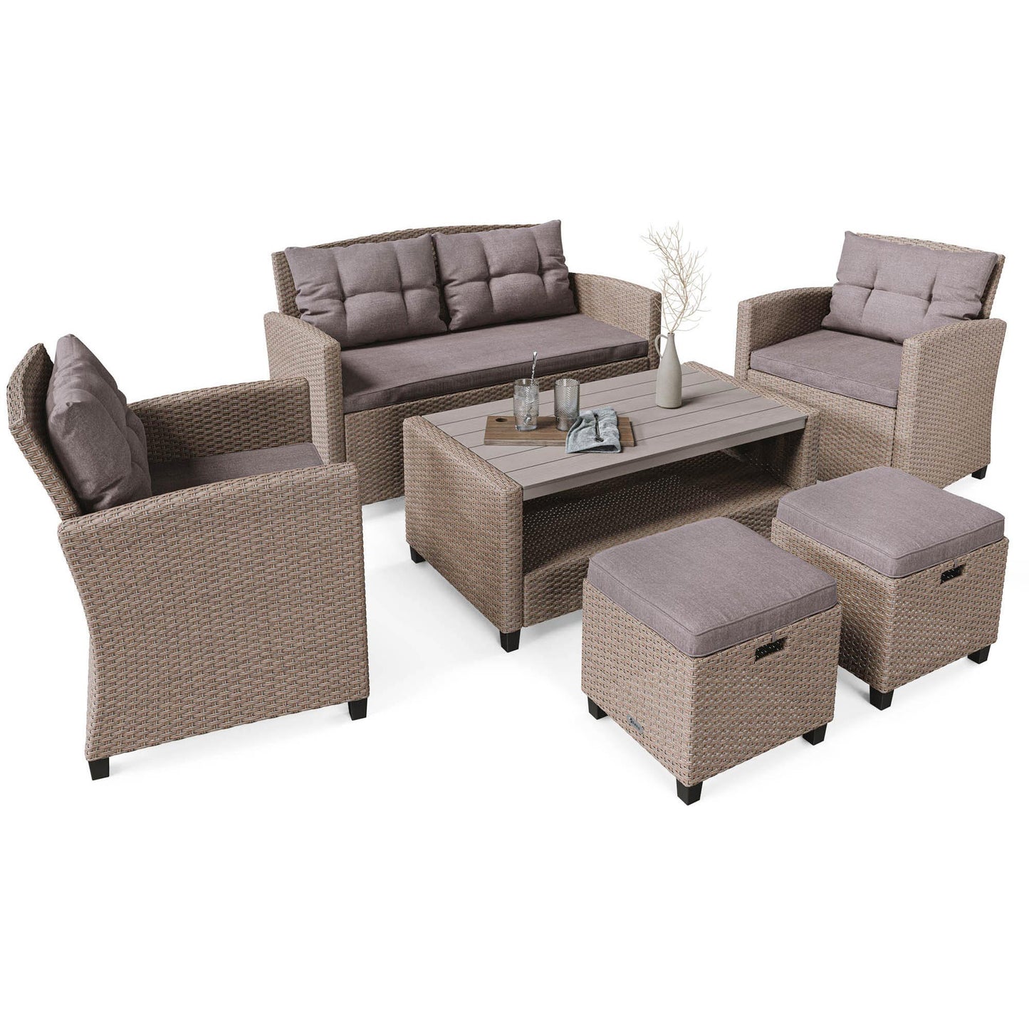 FIRENZE garden furniture DV-016GF - Beige/Light Grey