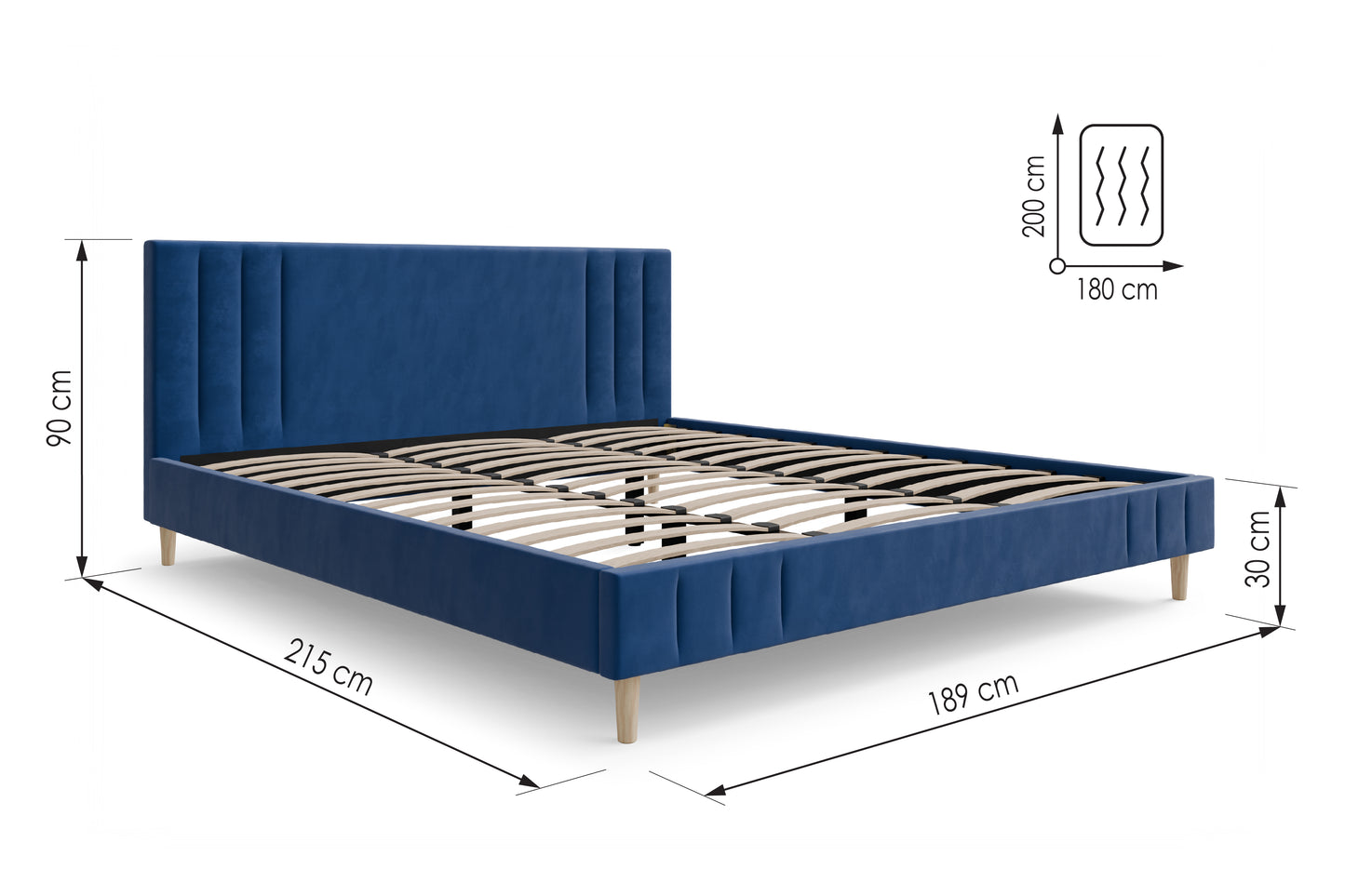 Bed Jaxon DF-205UB_SK - Grey