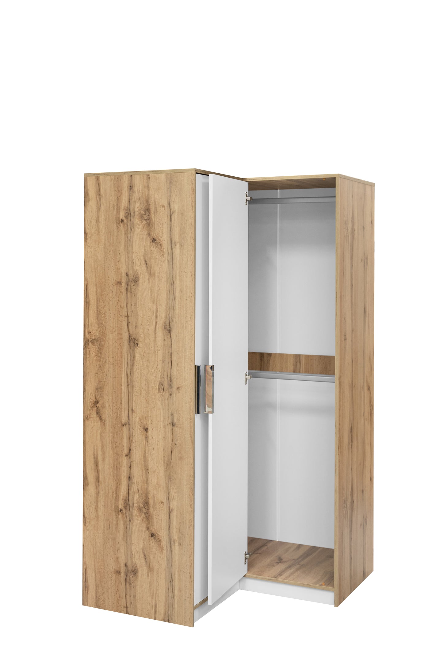Corner Wardrobe LATI Black / Oak Viking
