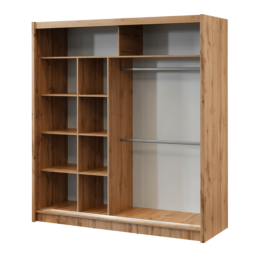 Wardrobe LONDON 203 Oak Wotan White + Mirror