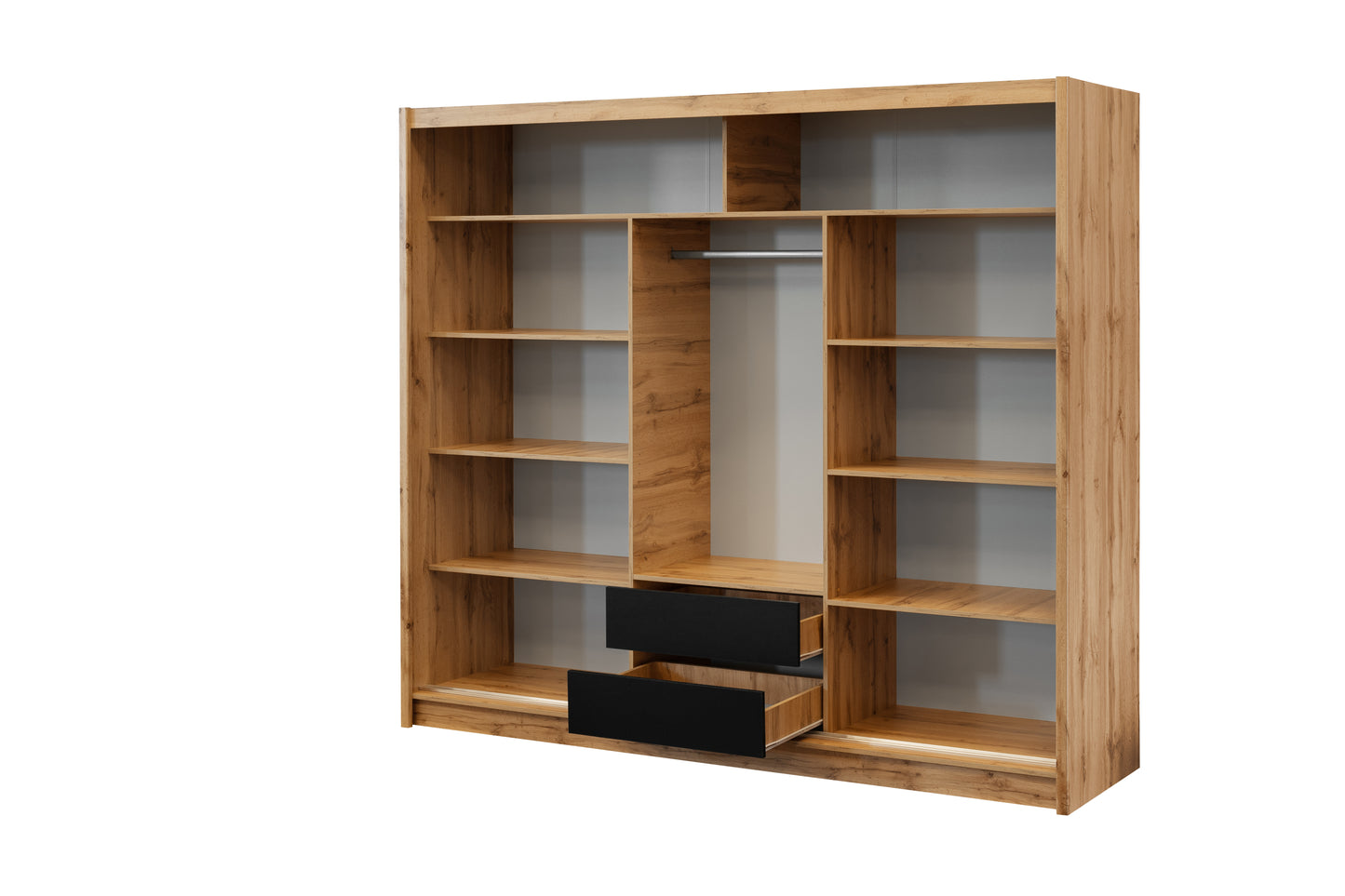 Wardrobe LONDON 250 Oak Wotan White + Mirror