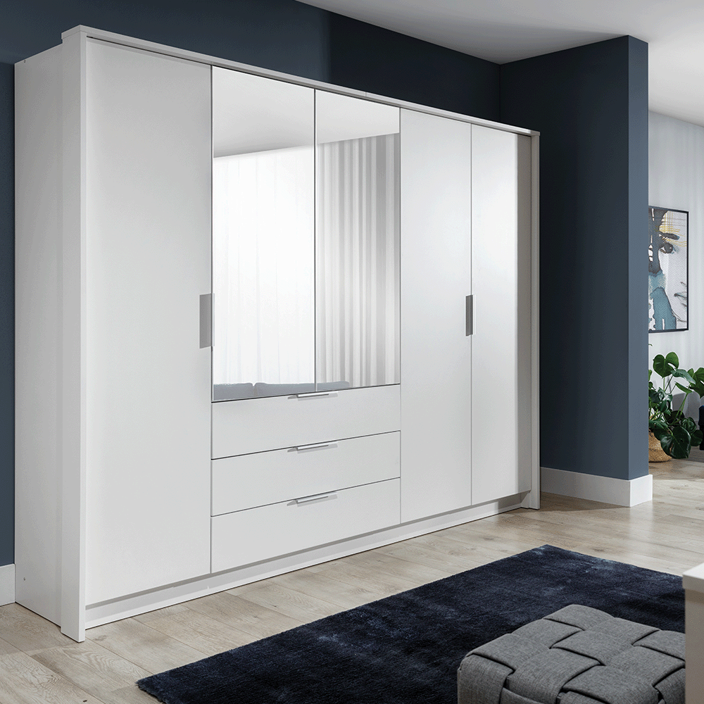 Wardrobe TOGO 255 White + Mirror