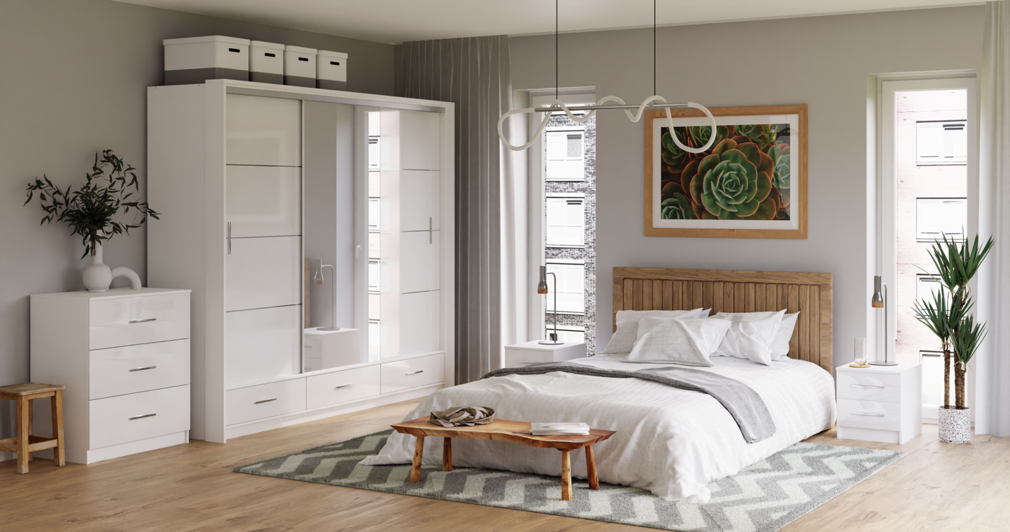 Sliding Wardrobe MARSYLIA 255 White