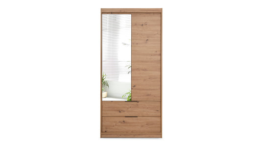 Wardrobe MAJORKA 103 Oak ARTISAN/Mirror