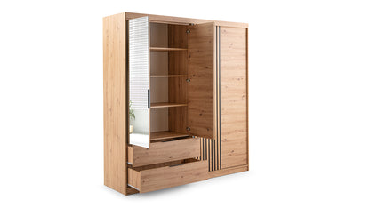 Wardrobe MAJORKA 203 Oak ARTISAN/Mirror