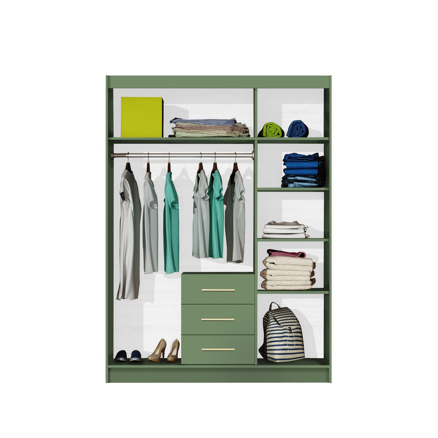BALI II D3 Wardrobe Dull Blue Mirror