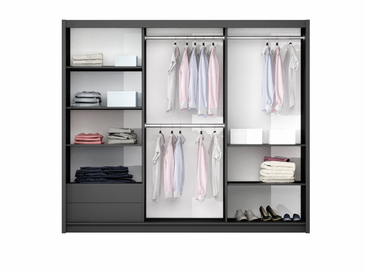 Wardrobe TUNIS 250 Grey