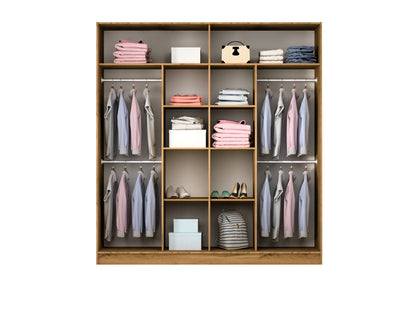 PRAGA 200 Wardrobe White/Mirror
