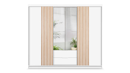 Wardrobe MAJORKA 250 White /Mirror