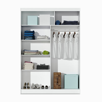 BRANDON 150 Wardrobe White Black