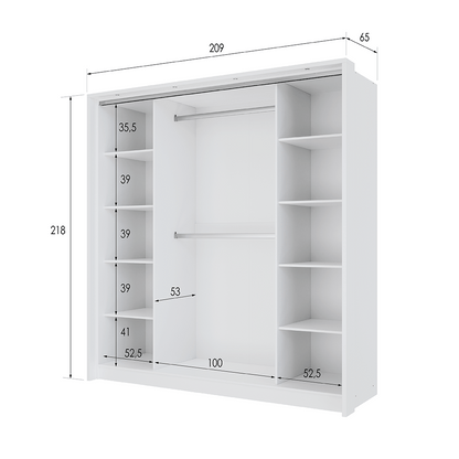 Wardrobe BREMA 210 White