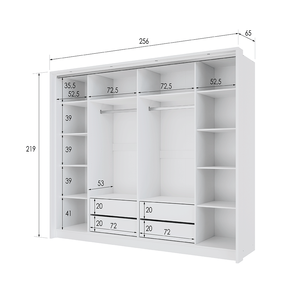 Wardrobe BREMA 256 White