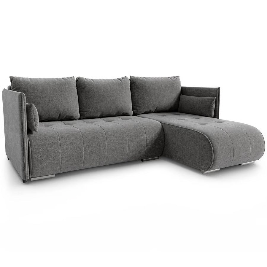 Corner sofa bed Nessa DF-026CSB - Graphite (Paros 06)