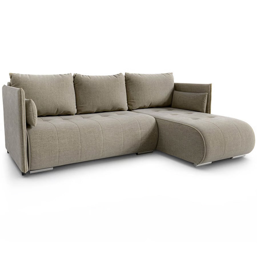 Corner sofa bed Nessa DF-026CSB - Sand Beige (Paros 03)