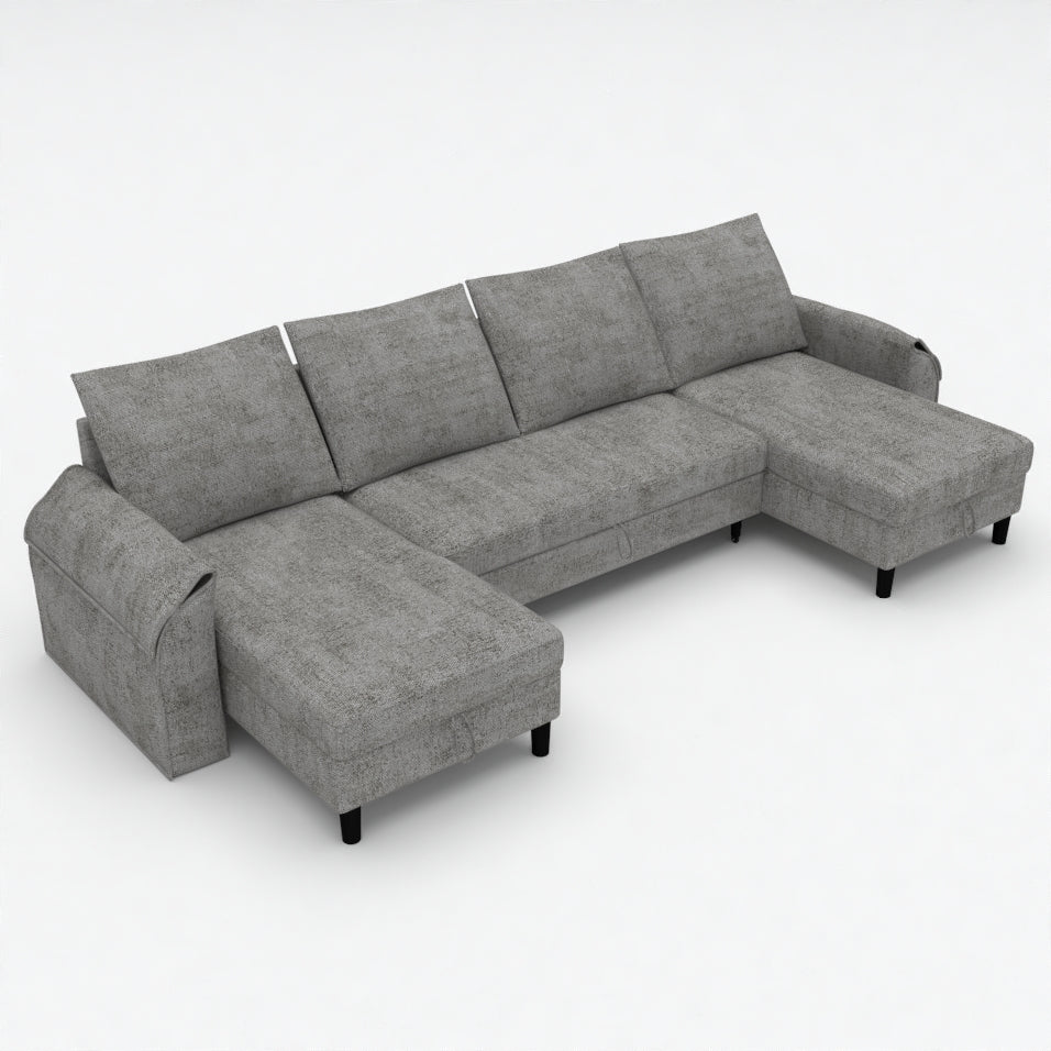 Corner sofa bed Aalija DF-020CSB u-shape - Grey