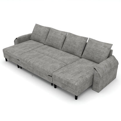 Corner sofa bed Aalija DF-020CSB u-shape - Grey