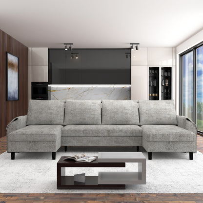 Corner sofa bed Aalija DF-020CSB u-shape - Grey