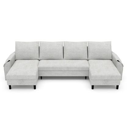 Corner sofa bed Aalija DF-020CSB u-shape - Light grey