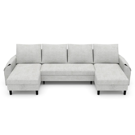 Corner sofa bed Aalija DF-020CSB u-shape - Light grey
