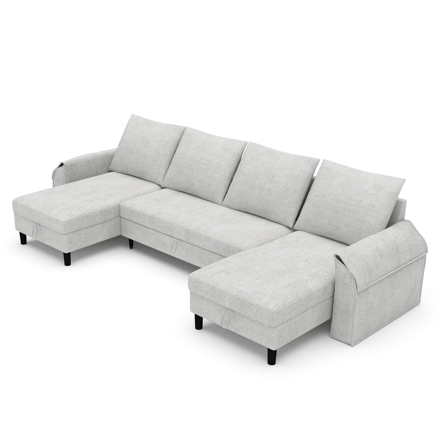 Corner sofa bed Aalija DF-020CSB u-shape - Light grey