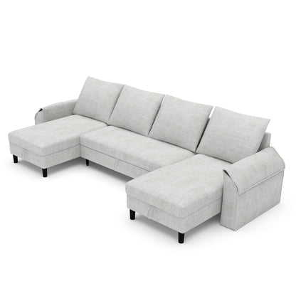 Corner sofa bed Aalija DF-020CSB u-shape - Light grey