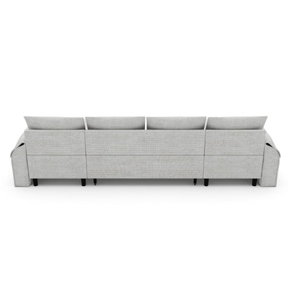 Corner sofa bed Aalija DF-020CSB u-shape - Light grey