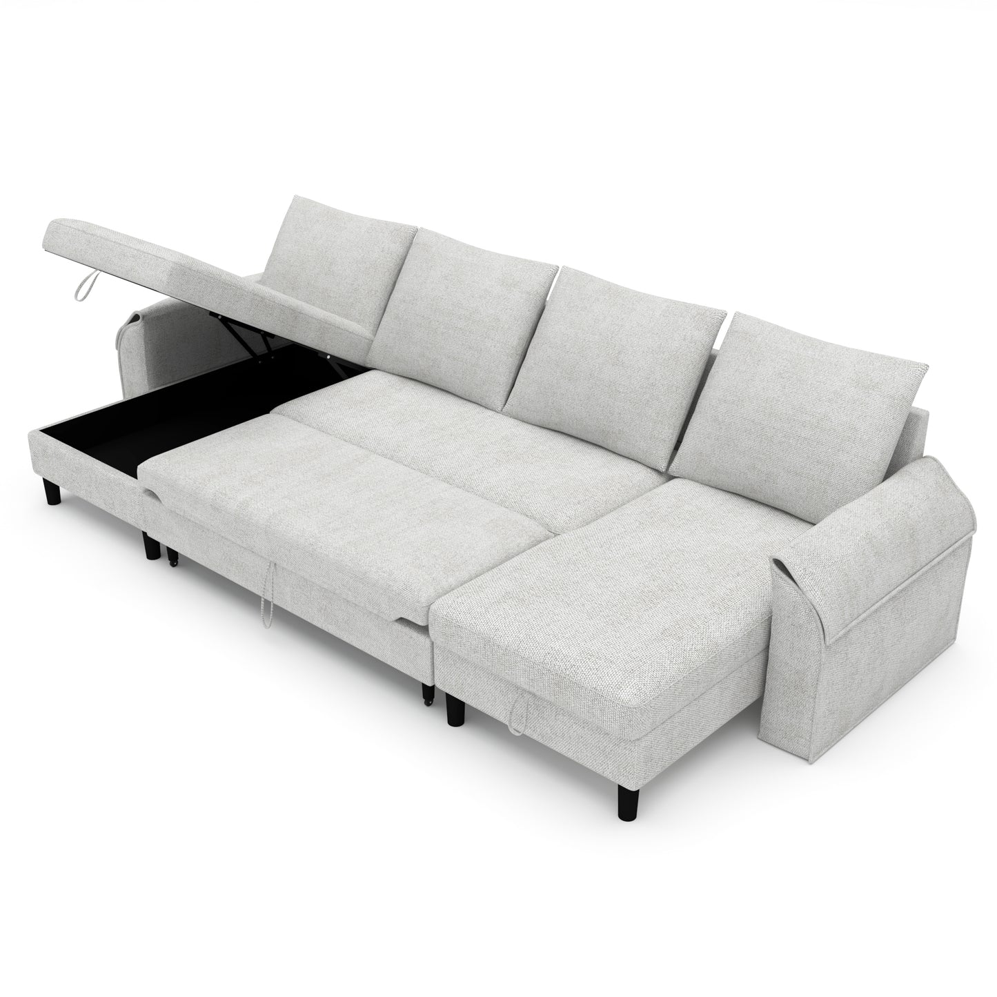 Corner sofa bed Aalija DF-020CSB u-shape - Light grey