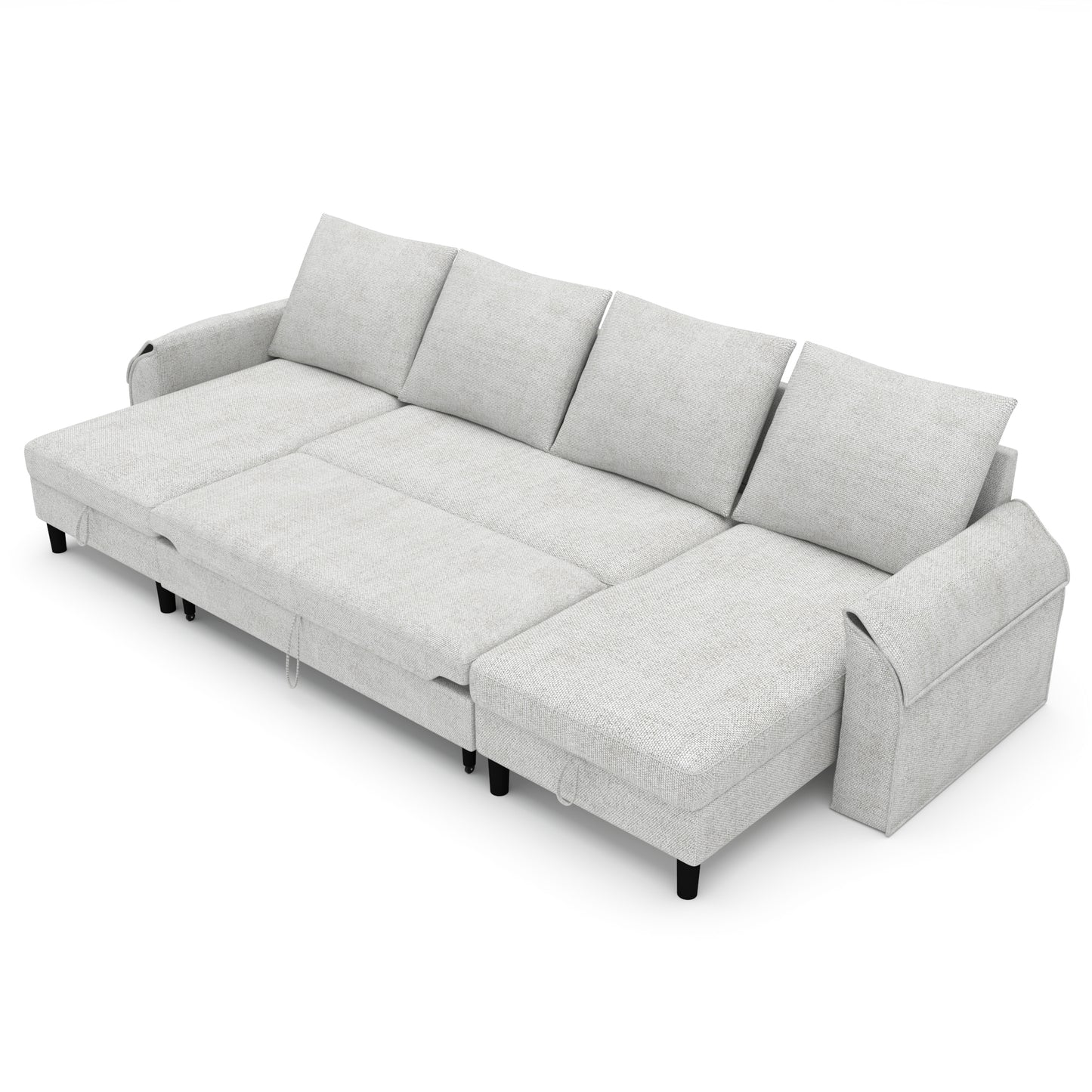 Corner sofa bed Aalija DF-020CSB u-shape - Light grey