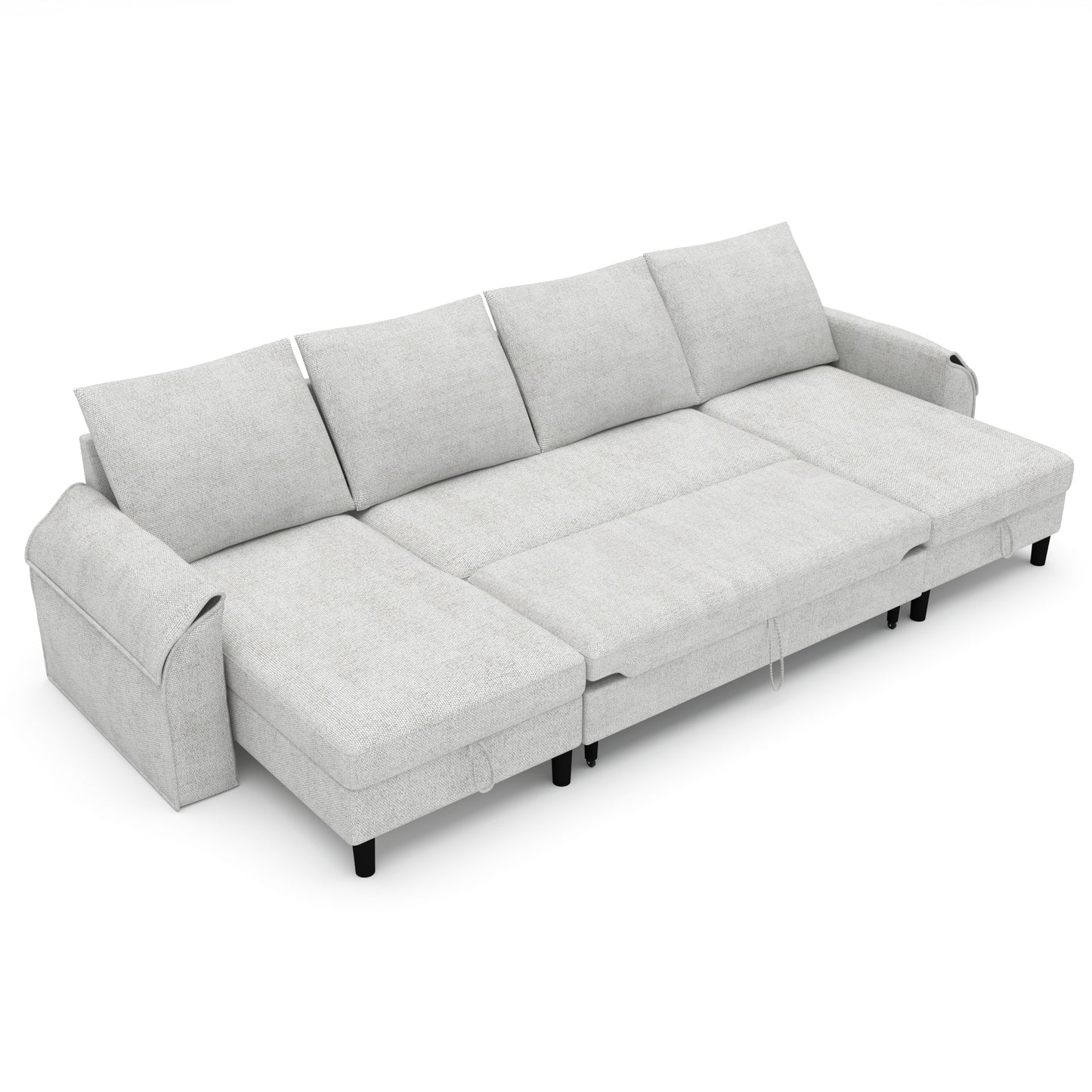 Corner sofa bed Aalija DF-020CSB u-shape - Light grey