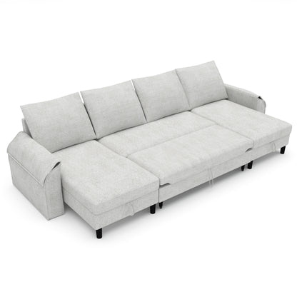 Corner sofa bed Aalija DF-020CSB u-shape - Light grey