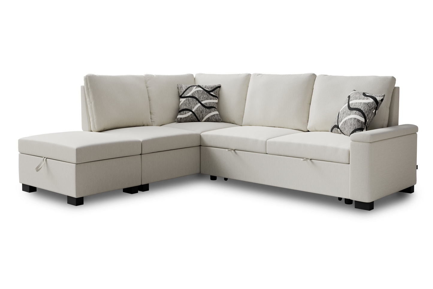 Corner sofa bed Abigail DF-018CSBL left-hand - Cream