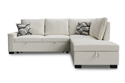 Corner sofa bed Abigail DF-018CSBR right-hand - Cream