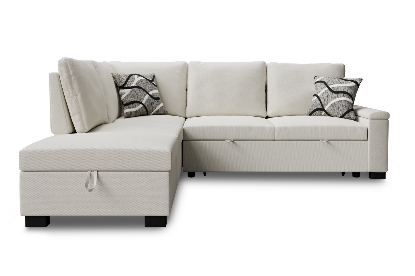Corner sofa bed Abigail DF-018CSBL left-hand - Cream