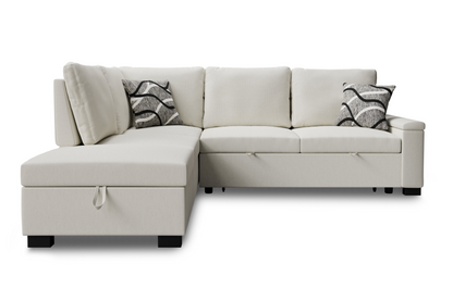 Corner sofa bed Abigail DF-018CSBL left-hand - Cream