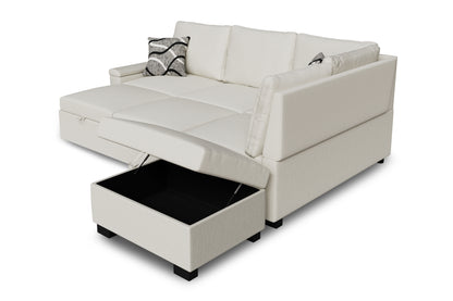 Corner sofa bed Abigail DF-018CSBR right-hand - Cream