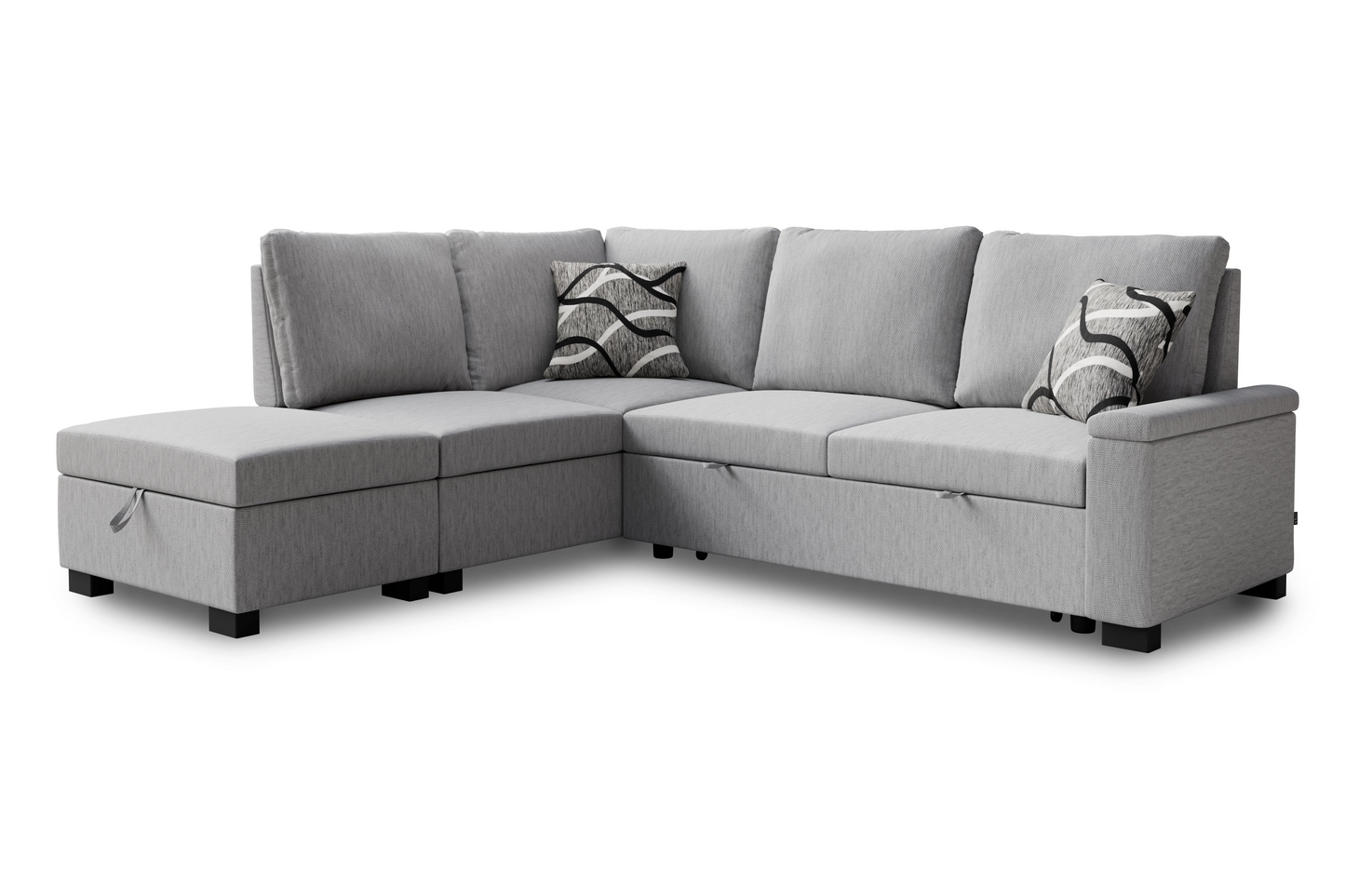 Corner sofa bed Abigail DF-018CSBL left-hand - Grey