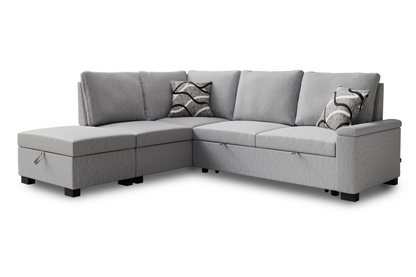 Corner sofa bed Abigail DF-018CSBL left-hand - Grey