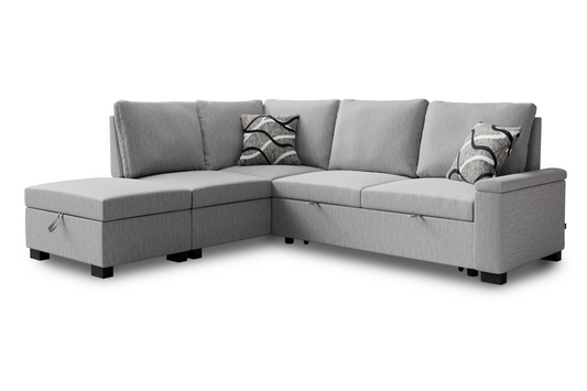 Corner sofa bed Abigail DF-018CSBL left-hand - Grey