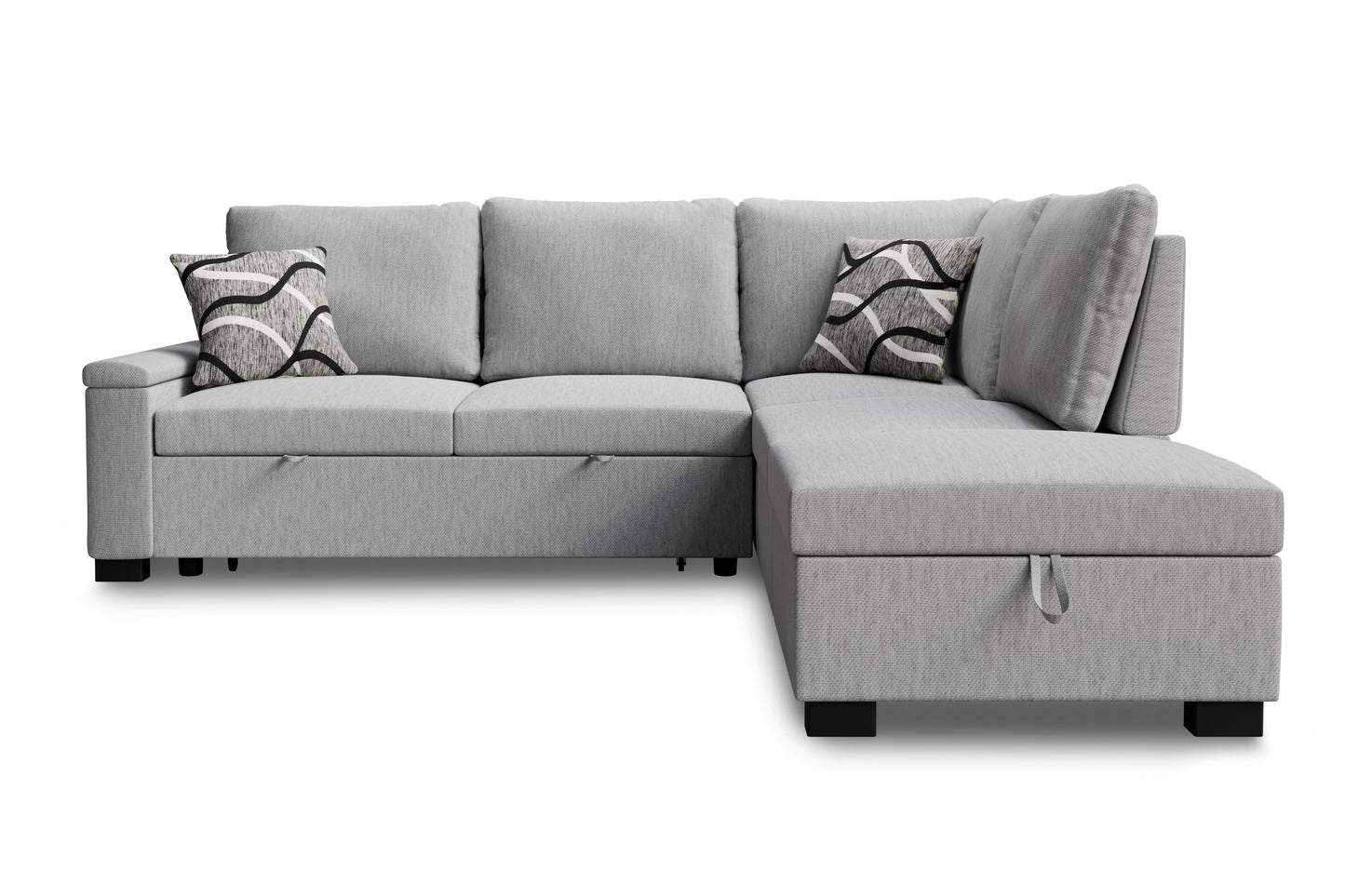 Corner sofa bed Abigail DF-018CSBR right-hand - Grey