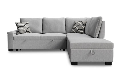 Corner sofa bed Abigail DF-018CSBR right-hand - Grey