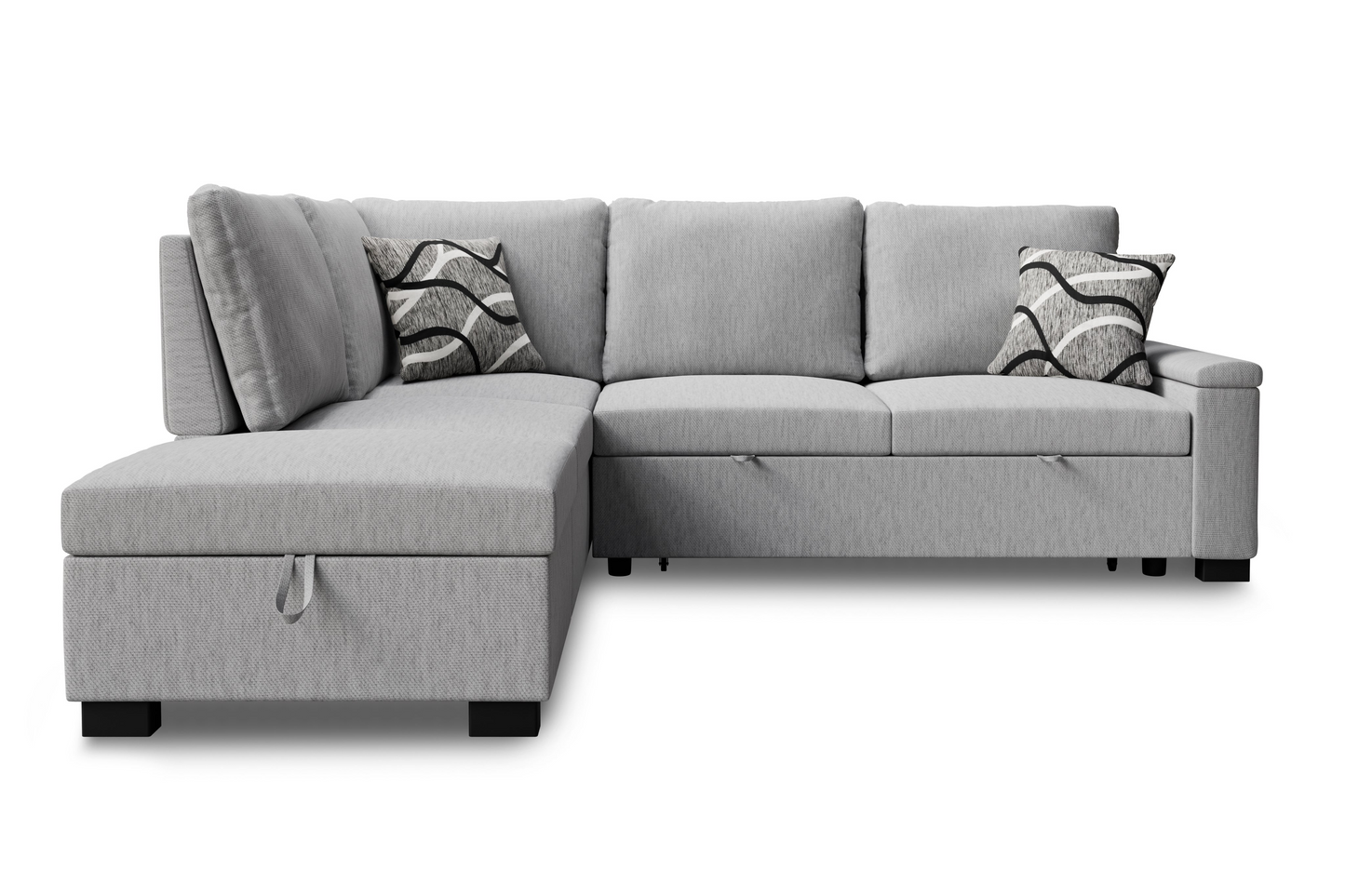 Corner sofa bed Abigail DF-018CSBL left-hand - Grey