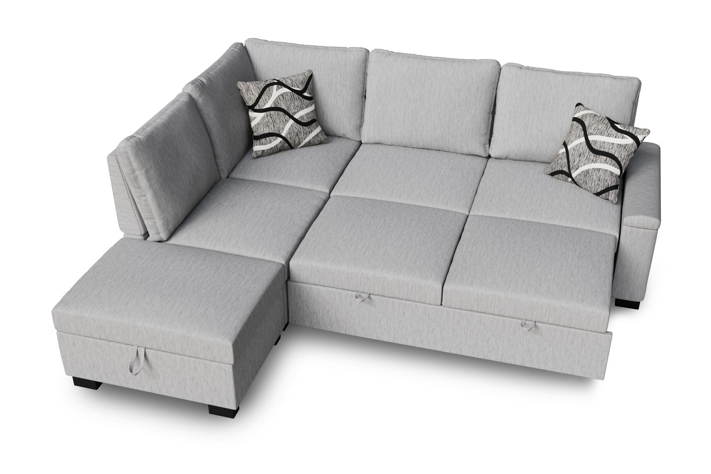 Corner sofa bed Abigail DF-018CSBL left-hand - Grey