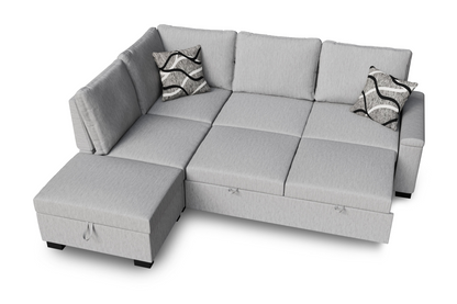 Corner sofa bed Abigail DF-018CSBL left-hand - Grey