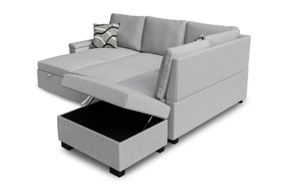 Corner sofa bed Abigail DF-018CSBR right-hand - Grey