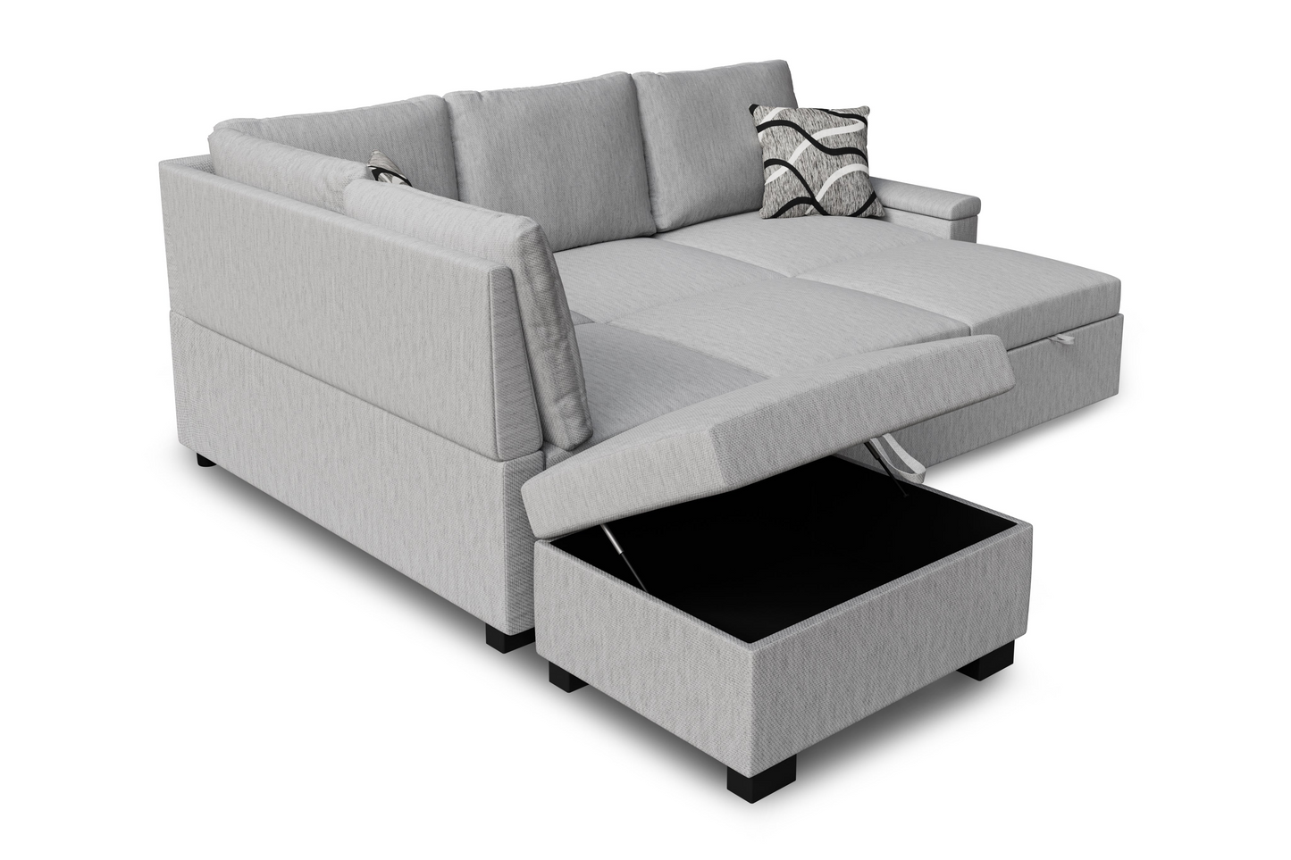 Corner sofa bed Abigail DF-018CSBL left-hand - Grey