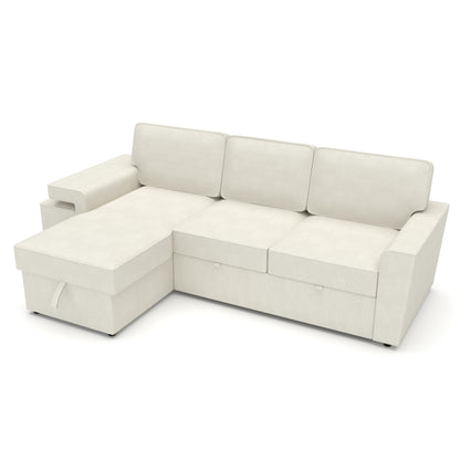 Corner sofa bed Everly DF-019CSB reversible - Cream