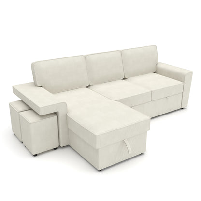 Corner sofa bed Everly DF-019CSB reversible - Cream